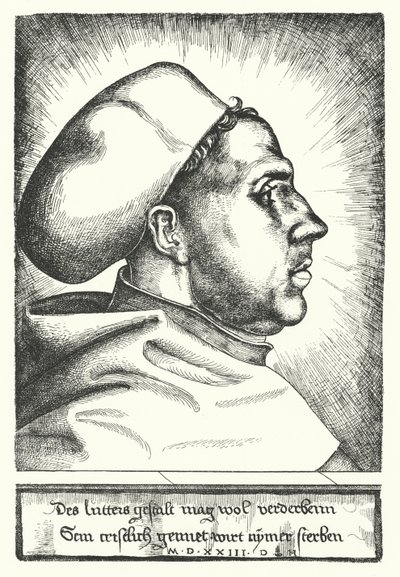 Martin Luther, deutscher protestantischer Reformator von Daniel Hopfer