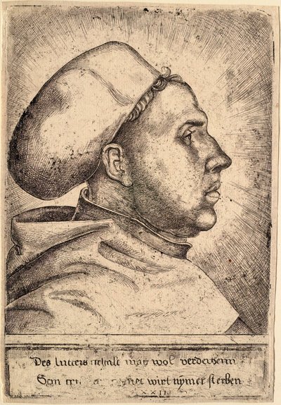 Porträt von Martin Luther von Daniel Hopfer
