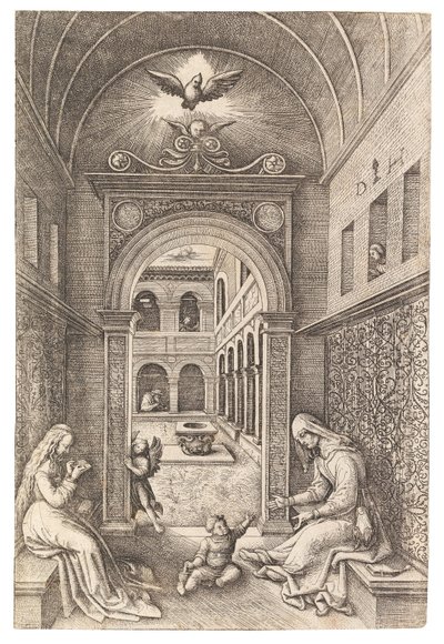 Die Jungfrau und das Kind mit der heiligen Anna, ca. 1500 von Daniel Hopfer the Elder