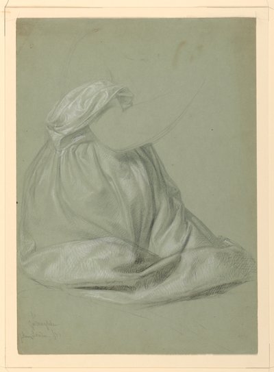 Draperiestudie für "Eine Magdalena" von Daniel Huntington