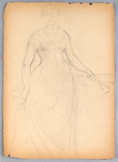 Skizze für ein Porträt von Bella Worsham, 1878 von Daniel Huntington