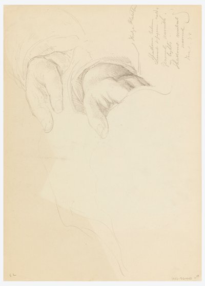 Zeichnung, Skizze für ein Porträt von Bella Worsham, 1878 von Daniel Huntington