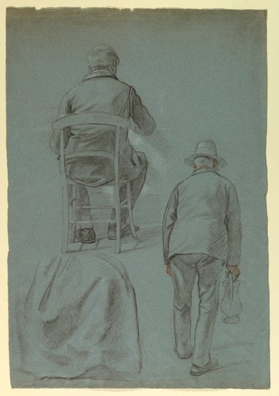 Skizze, Rockdrapierung für Mrs. Sheppard Gandy, 1859 von Daniel Huntington