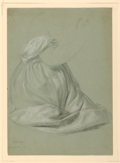 Studie für "Eine Magdalena", D, 19. November 1852 von Daniel Huntington