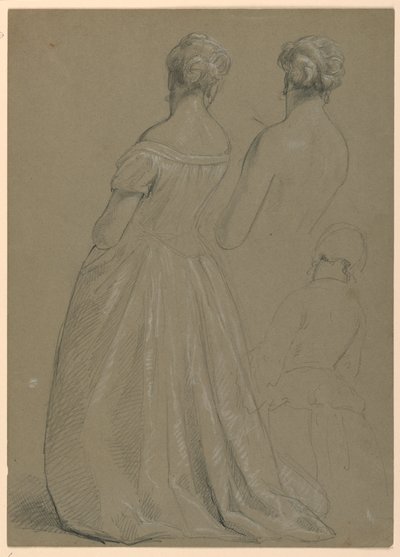 Studie für "Martha Washington Empfang" von Daniel Huntington