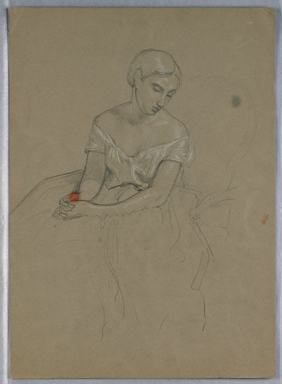 Studie für "Martha Washington Empfang" von Daniel Huntington