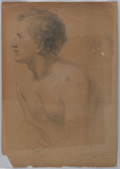 Zeichnung, Studie für "Steuergeld", Juli 1852 von Daniel Huntington