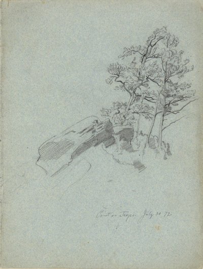Punkt auf Fallen. 30. Juli. 72, aus einem Skizzenbuch von Daniel Huntington