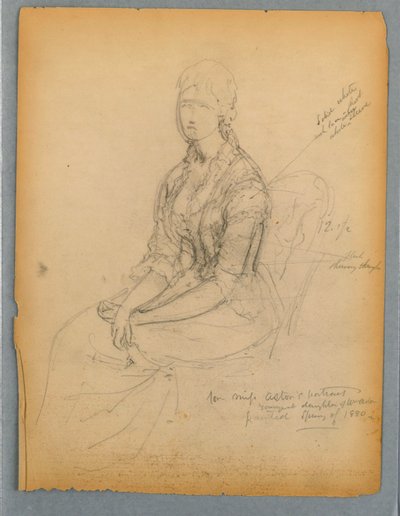 Skizze für das Porträt von Miss Astor von Daniel Huntington