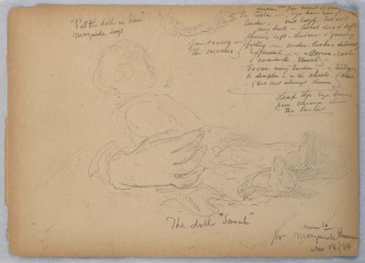 Skizzen für Porträt von Marguerite Burrows, 18. November 1884 von Daniel Huntington