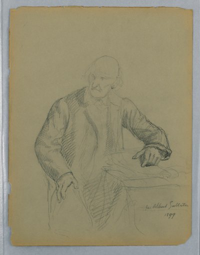 Studie für ein Porträt von Albert Gallatin, sitzend von Daniel Huntington