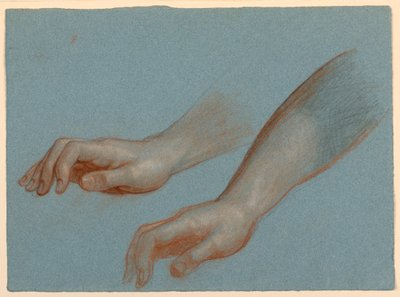 Studie der Hand eines Engels für "Mercy