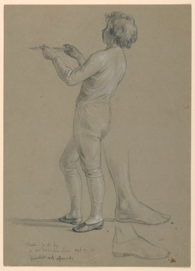 Studie eines Jungen, der ein Tablett für "The Republican Court" (Lady Washington
