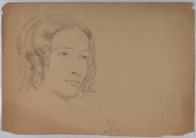 Studie eines Frauenkopfes von Daniel Huntington