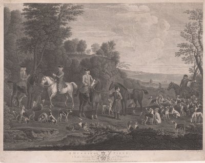 Ein Jagdstück in der Jagdhalle von Houghton von Daniel Lerpinière