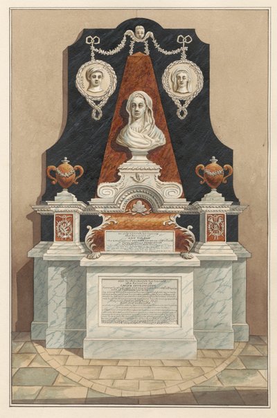 Denkmal für Ann Tolson auch für Caleb Cotesworth und Susannah, seine Frau aus der Isleworth Kirche von Daniel Lysons