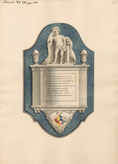 Denkmal für Isabella Nelson aus der Norwood Kirche von Daniel Lysons