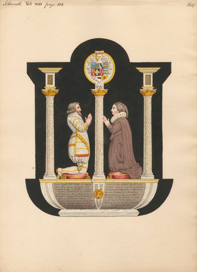 Grab von Dame Katherine Darcy aus der Kirche von Isleworth von Daniel Lysons