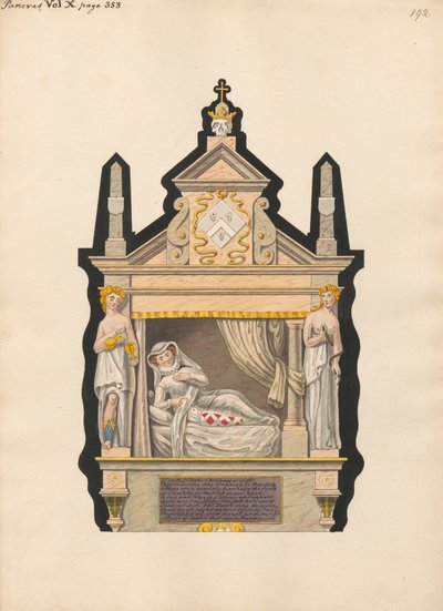 Grab einer unbekannten Mutter und eines Säuglings aus der Pancras-Kirche von Daniel Lysons