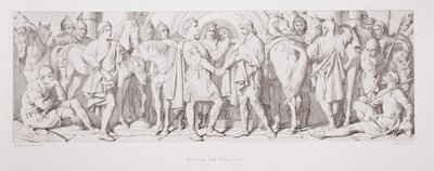 Harold und Herzog Wilhelm treffen sich, aus 