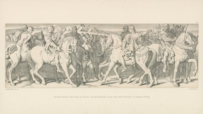 Harolds Interview mit seinem Bruder Tostig und mit Hardrada, Tostigs Verbündetem, vor der Schlacht von Stamford Bridge von Daniel Maclise