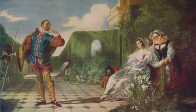 Szene aus Was ihr wollt: Malvolio und die Gräfin, um 1840, um 1915 von Daniel Maclise
