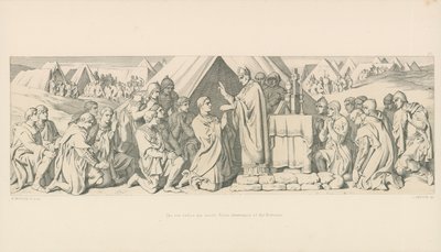 Der Abend vor der Schlacht. Fromme Beobachtung der Normannen von Daniel Maclise