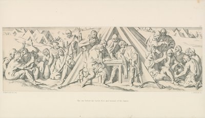 Der Abend vor der Schlacht. Aufruhr und Gelage der Sachsen von Daniel Maclise