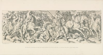 Die Normannen, die sich zurückziehen, werden von Wilhelm aufgehalten, der sein Gesicht enthüllt, um das Gerücht seines Todes zu widerlegen von Daniel Maclise