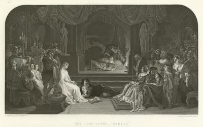 Die Theaterszene in Hamlet von Daniel Maclise
