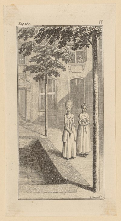 Alexander beobachtet Tine aus dem Fenster von Daniel Nikolaus Chodowiecki