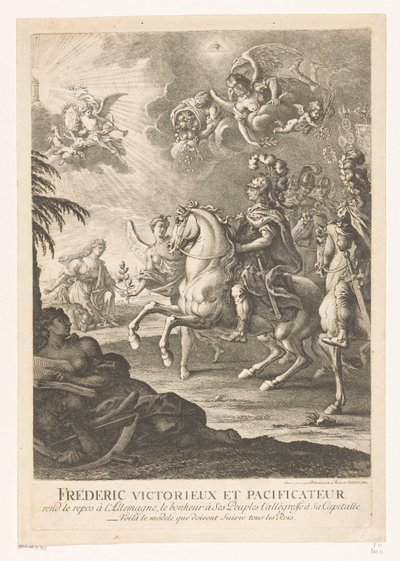 Allegorische Darstellung mit Friedrich dem Großen zu Pferd von Daniel Nikolaus Chodowiecki