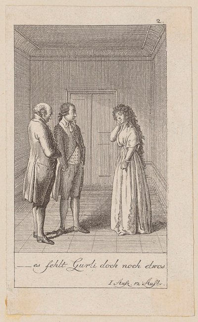 Blatt 2 zu Aug. von Kotzebues "Die Indianer in England" von Daniel Nikolaus Chodowiecki