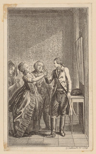 Blatt 7 zu Duschs "Geschichte Carl Ferdiners" von Daniel Nikolaus Chodowiecki