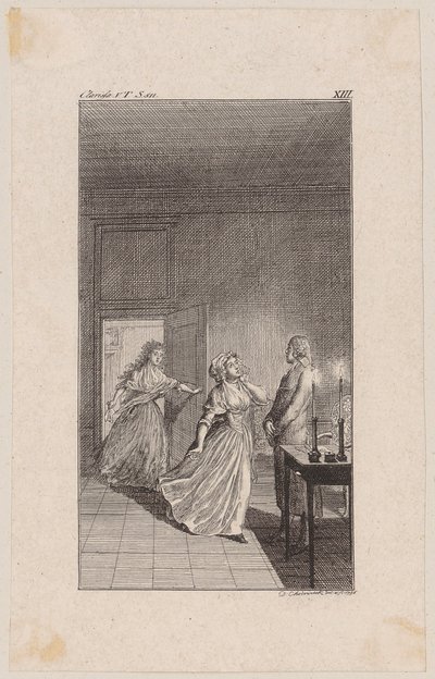 Clarisse wird von Lovelace unter Vorwänden im Haus der Sinclaire zurückgehalten und entdeckt den Verrat von Daniel Nikolaus Chodowiecki