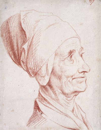 Porträt eines Mannes, der Voltaire sein soll, kleines Brustbild, im Profil von Daniel Nikolaus Chodowiecki