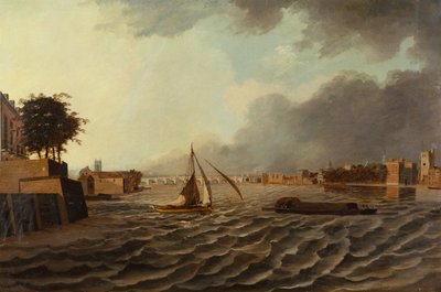 Ein Blick auf die Themse mit der Westminster Bridge und dem Lambeth Palace von Daniel Turner