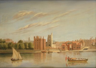 Lambeth Palace von der Themse, um 1790 von Daniel Turner