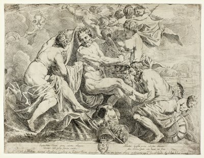 Die Vergöttlichung des Aeneas durch Nymphen und Cupidos von Daniel van den Dyck