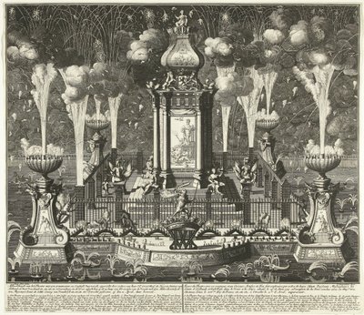 Feuerwerk zur Feier des Friedens von Utrecht, 1713 von Daniël Stopendaal