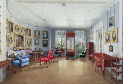 Salon-Bildergalerie Innenansicht, ca. 1835 von Danish School