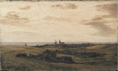 Ein Blick auf Assens in Fünen. In der Ferne die Küste von Schleswig von Dankvart Dreyer