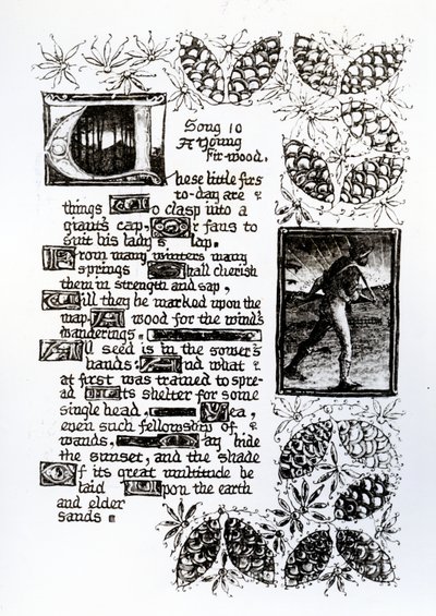 Illuminierter Text aus Rossettis 
