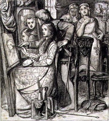 Liebesspiegel oder ein Gleichnis der Liebe, 1850 - 1852 von Dante Gabriel Charles Rossetti