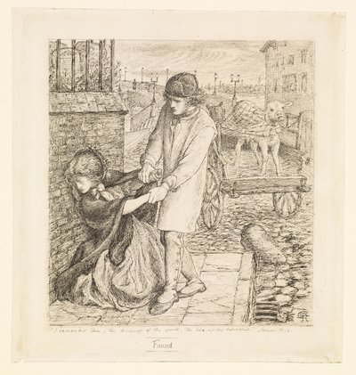 Gefunden - Kompositionsstudie von Dante Gabriel Rossetti