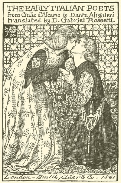Die frühen italienischen Dichter, Entwurf für eine Titelseite von Dante Gabriel Charles Rossetti