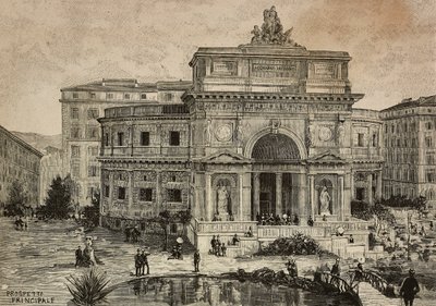 Großes Aquarium auf der Piazza Manfredo Fanti, eröffnet am 29. Januar, Rom, Italien, Gravur von G. Gamberoni nach Zeichnung von Dante Paolocci, aus L