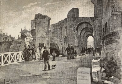 Öffentlicher Gehweg (Summa Nova Via) im Palazzo dei Cesari, Rom, Italien von Dante Paolocci