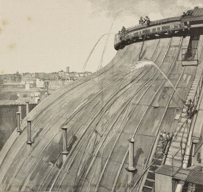Waschkuppel des Palazzo Montecitorio, Rom, Italien, Gravur nach einer Zeichnung von Dante Paolocci, aus L