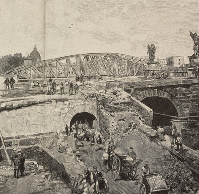 Arbeiten an der Ponte Sant